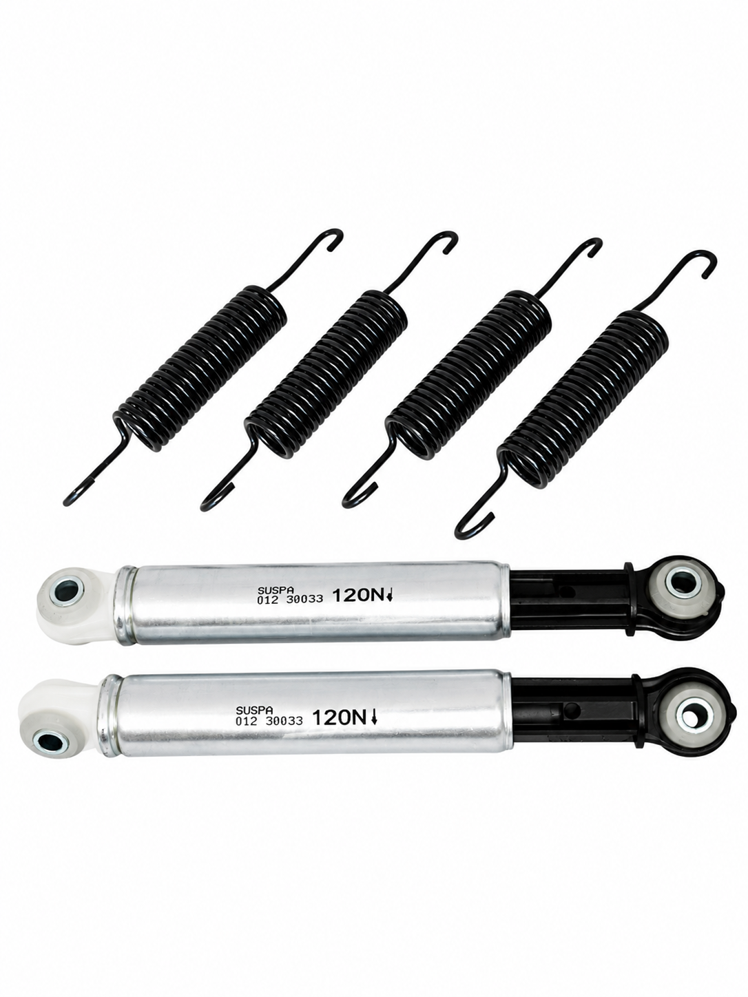 SUSPA 120N Stoßdämpfer und vier Bottichfedern für Miele W700 W800 W900 Waschmaschine